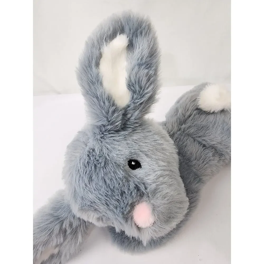 Little Miracles Costco Gray Bunny Rabbit Plush Stuffed Stitched Eye Baby Infant